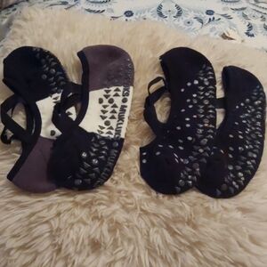 Stylish Black and White Pilates Socks.